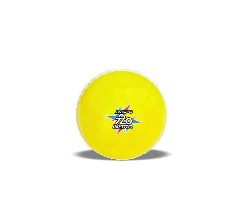 jaspo T-20 Ultra Practice Cricket Ball/Wind Balls (125-130 GMS) for - Indoor & Outdoor Street & Beach Cricket (Yellow) - Image 1