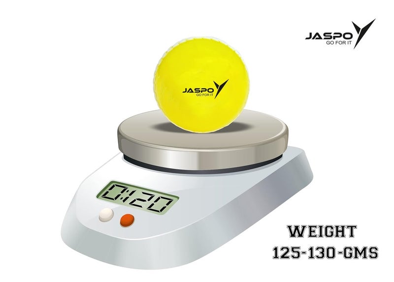 jaspo T-20 Ultra Practice Cricket Ball/Wind Balls (125-130 GMS) for - Indoor & Outdoor Street & Beach Cricket (Yellow) - Image 4