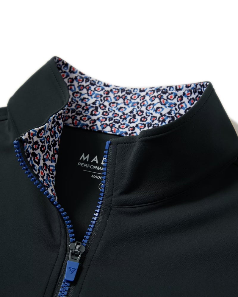 M MAELREG Mens Pullover Quarter Zip Moisture Wicking Stretch Midlayer Golf Half Zip Pullover Mens Sweatshirt Dark Grey - Image 3