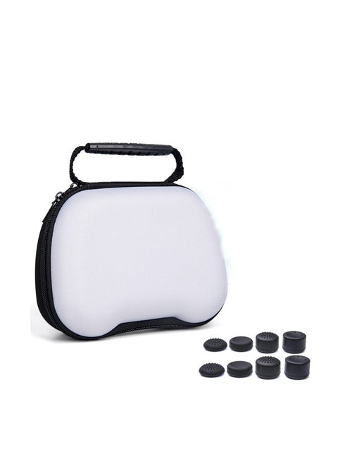 Fit for PS5 DualSense Controller Carry Case for PS5 Controller Storage Bag Travel Carrying Case Holder Shockproof Protective Hard Case for 5 DualSense Controller (White+Black)