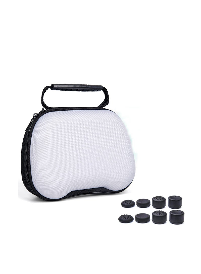 KASTWAVE Fit for PS5 DualSense Controller Carry Case for PS5 Controller Storage Bag Travel Carrying Case Holder Shockproof Protective Hard Case for 5 DualSense Controller (White+Black)  - Image 1
