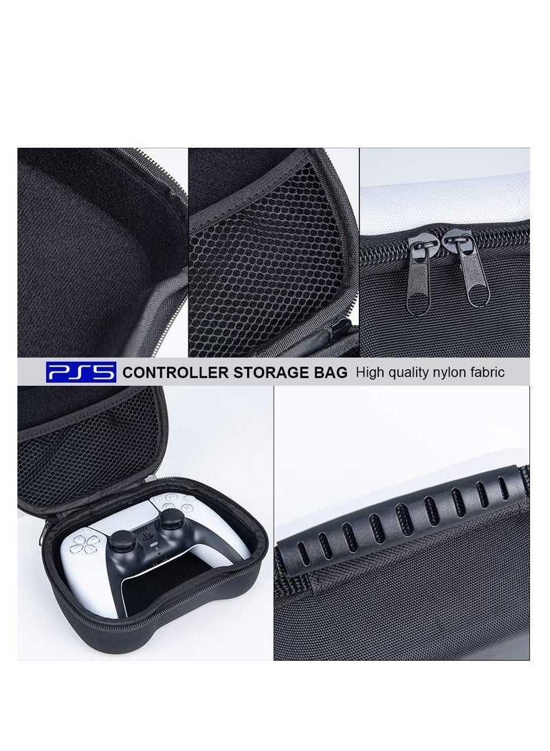 KASTWAVE Fit for PS5 DualSense Controller Carry Case for PS5 Controller Storage Bag Travel Carrying Case Holder Shockproof Protective Hard Case for 5 DualSense Controller (White+Black)  - Image 3