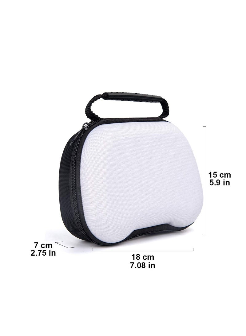 KASTWAVE Fit for PS5 DualSense Controller Carry Case for PS5 Controller Storage Bag Travel Carrying Case Holder Shockproof Protective Hard Case for 5 DualSense Controller (White+Black)  - Image 4