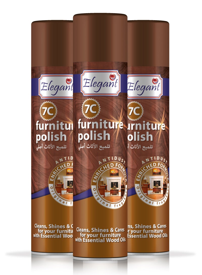 Elegant Original Furniture Polish 300ml Pack of 3 - Image 1