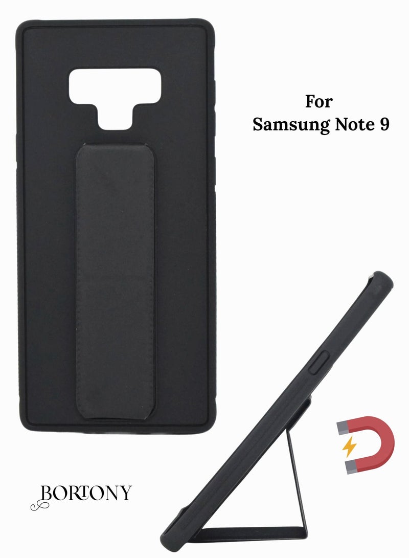 BORTONY Galaxy Note 9 Case, Fully Covered With Finger Grip Stand Holder Anti Slip Shockproof Protective Case Cover For Samsung Galaxy Note 9 - Image 1
