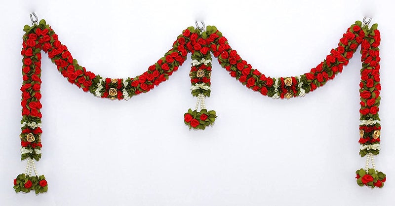 Veltic Rose Door SetRed Artificial Doorway Flower toranHanging VE01R