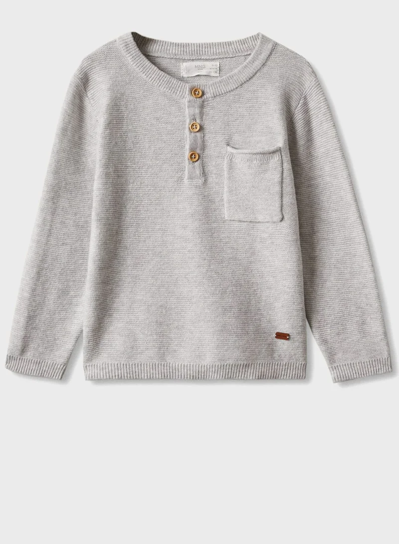 MANGO Infant Knitted Button Sweater