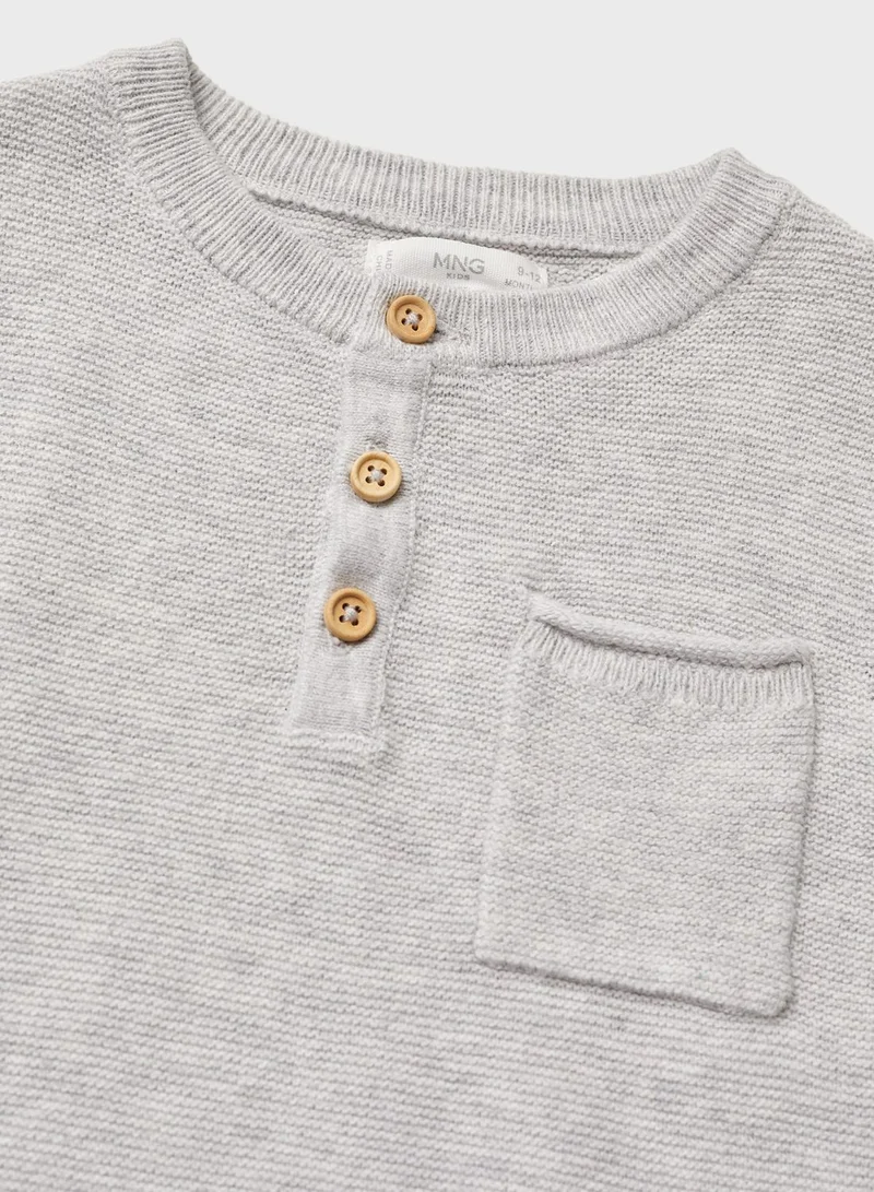 MANGO Infant Knitted Button Sweater