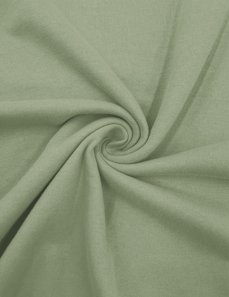 PRETTODAY Women's Casual Crew Neck Sweatshirt Long Sleeve Ruched Solid Loose Fitting Pullover Tops Green - Image 5
