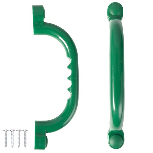 Barcaloo Playground Safety Handles - Outdoor Green Grab Handle Bars, Tree House Accessories, for Backyard Playset and Playground Equipment Replacement Safety Parts for Monkey Bars, Jungle Gym, and More - Image 1