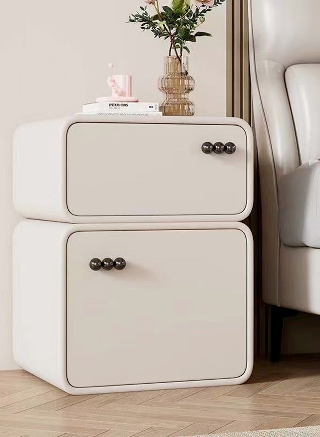 فاشون هوم الحديثة الحد الأدنى تصميم مستطيلة السرير الجدول الخشب الصلب منضدة مع 2 أدراج التخزين السرير نهاية الجدول لغرفة المعيشة غرفة نوم 30x40x50 سم - Image 5