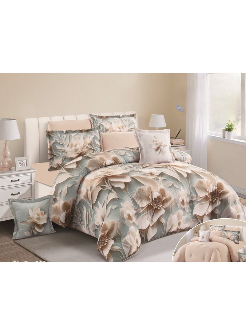 هورس طقم مفرش سرير نفرين مشجر بتصميم 3D صيفي ليمنحك راحة وجمال الطبيعة مقاس 240*260 سم - Image 1