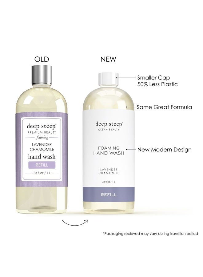 Deep Steep Lavender Chamomile: Foaming Hand Wash Refill, Liter (Lavender Chamomile) - Image 3