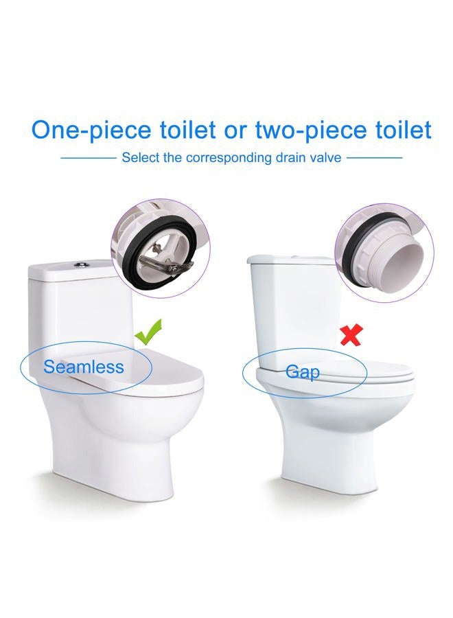 250mm Height White Toilet Push Button Valve Element Dual Flush Toilet Valve Top Button Replacement Assembly with Screwdriver and Tape - Image 5