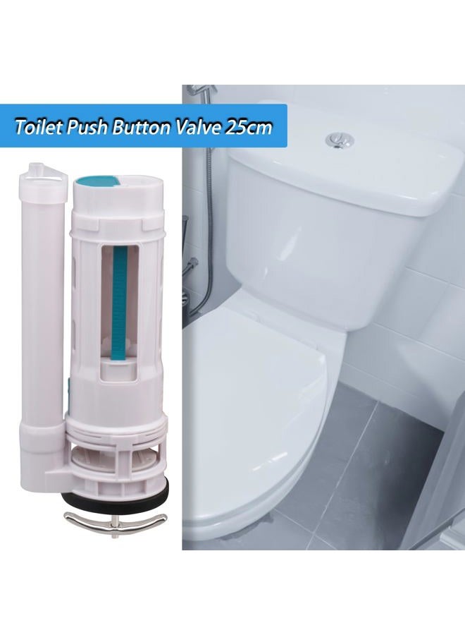 250mm Height White Toilet Push Button Valve Element Dual Flush Toilet Valve Top Button Replacement Assembly with Screwdriver and Tape - Image 2