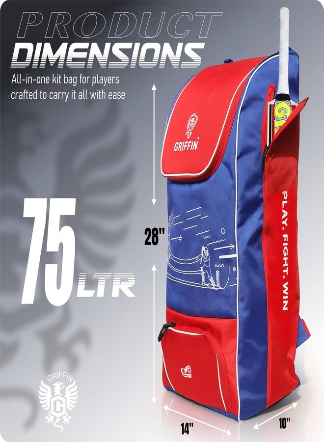 Griffin 2.O Kit Bag Cricket (NavyRed) - Image 2