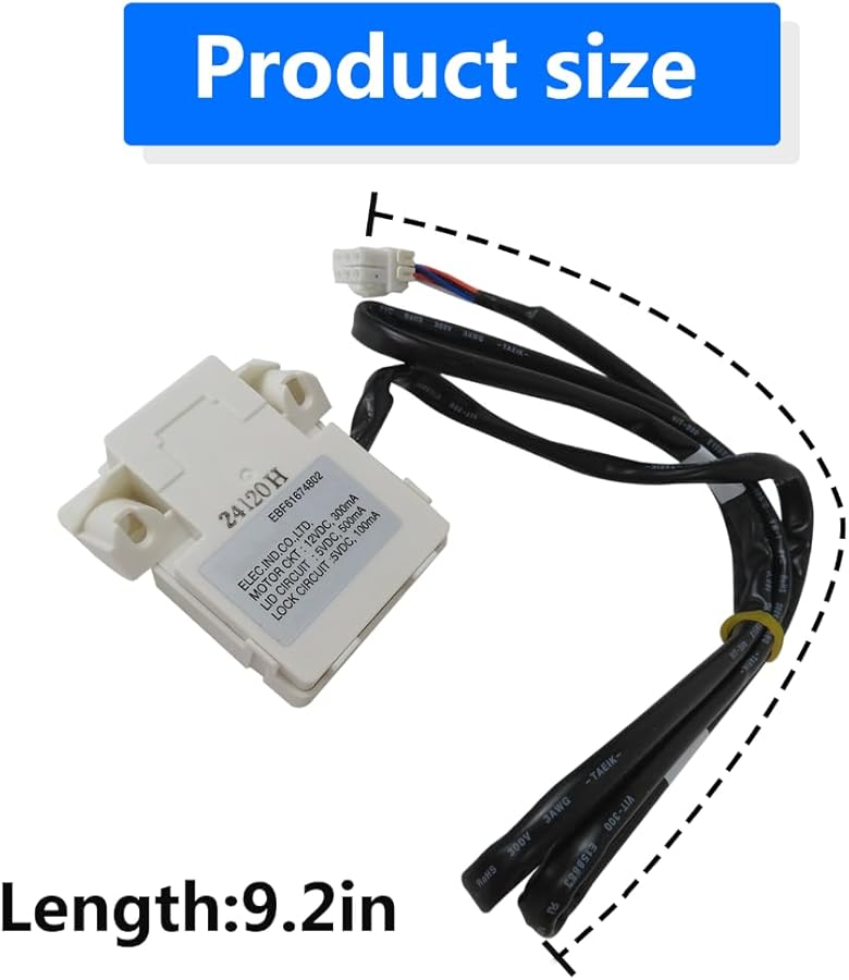 قطعة استبدال مفتاح قفل الغطاء EBF61674802 لغسالة LG Kenmore - Image 4