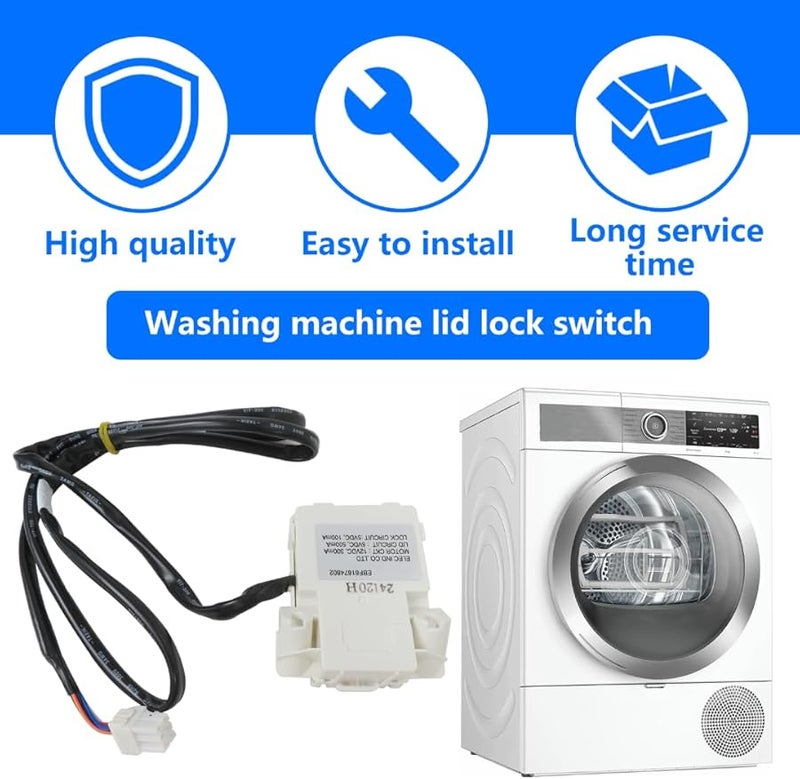 قطعة استبدال مفتاح قفل الغطاء EBF61674802 لغسالة LG Kenmore - Image 5