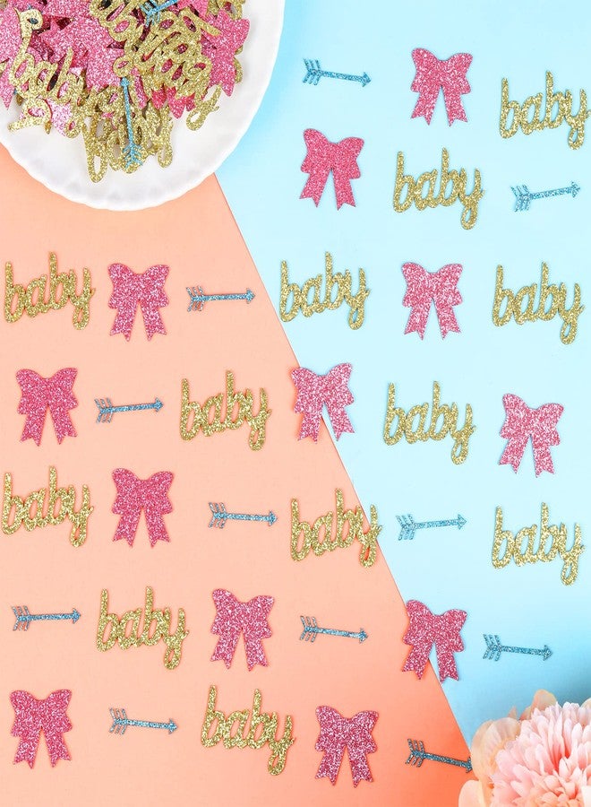 Cheereveal Bows or Arrows Gender Reveal Decorations, 200PCS Bows and Arrows Confetti Pink Blue, He or She Baby Shower Party Supplies - Image 3