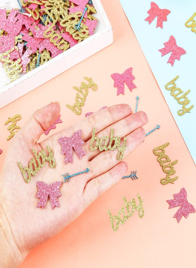 Cheereveal Bows or Arrows Gender Reveal Decorations, 200PCS Bows and Arrows Confetti Pink Blue, He or She Baby Shower Party Supplies - Image 2