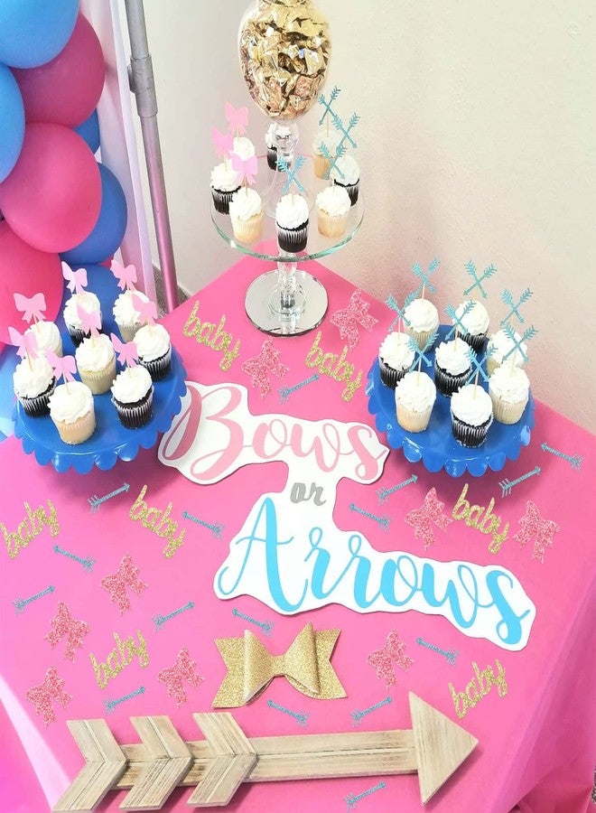 Cheereveal Bows or Arrows Gender Reveal Decorations, 200PCS Bows and Arrows Confetti Pink Blue, He or She Baby Shower Party Supplies - Image 4