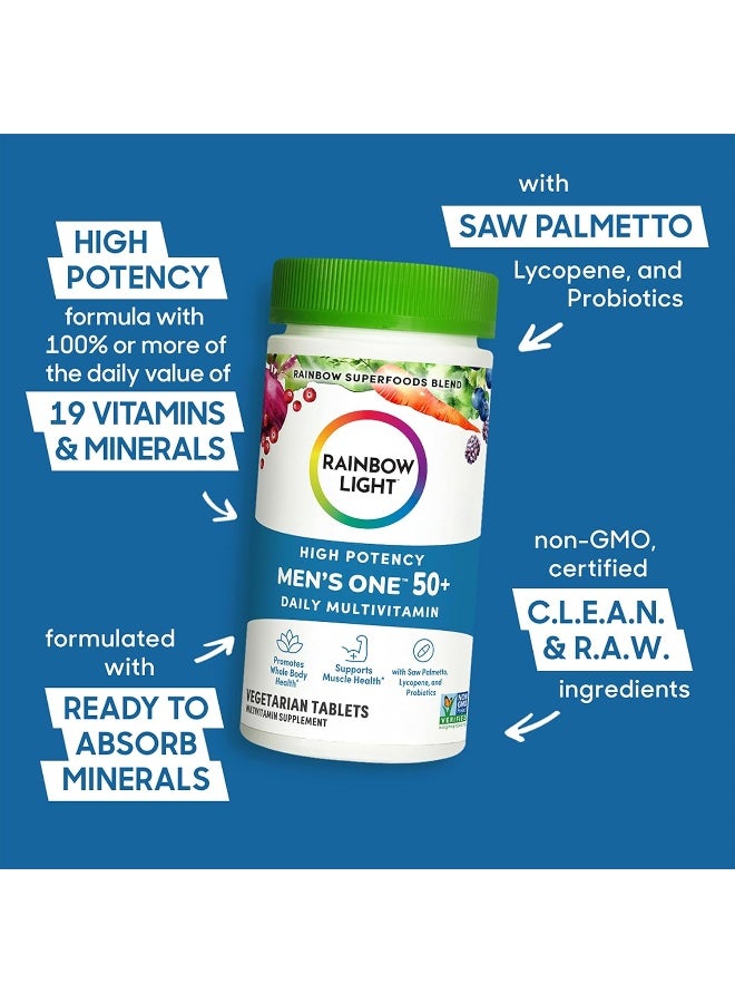 Rainbow Light Men's One 50+ Daily Multivitamin - 150 Tablets - Image 4