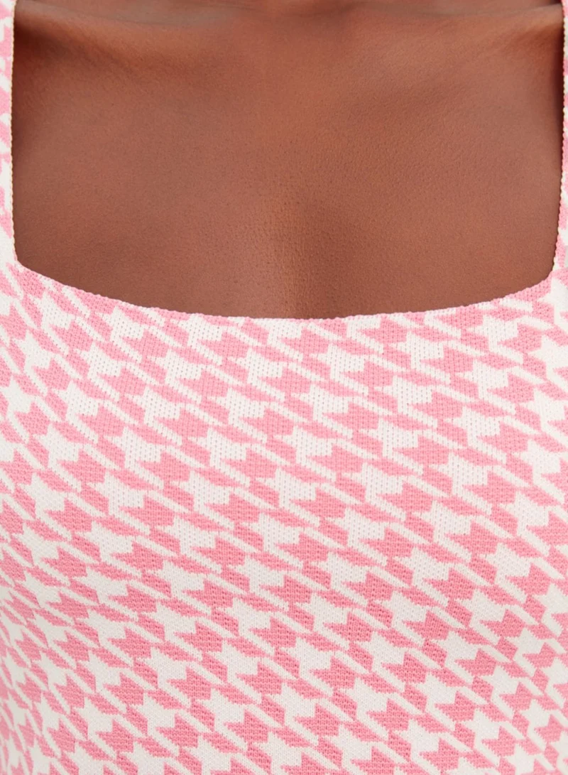 trendyol Strappy Printed Crop Top