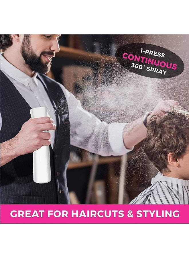 Showay 300Ml Bpa Free Plastic Empty Mist Spray Bottle With Pressurized Mister Pump For Hair, Salon, Plants, Flower Cleaning (White)