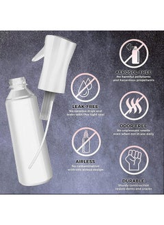 SHOWAY Showay 300Ml Bpa Free Plastic Empty Mist Spray Bottle With Pressurized Mister Pump For Hair, Salon, Plants, Flower Cleaning (White)  - Image 3