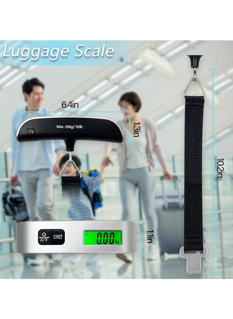 LCD Display Portable Digital Luggage Weighing Scale (Silver)
