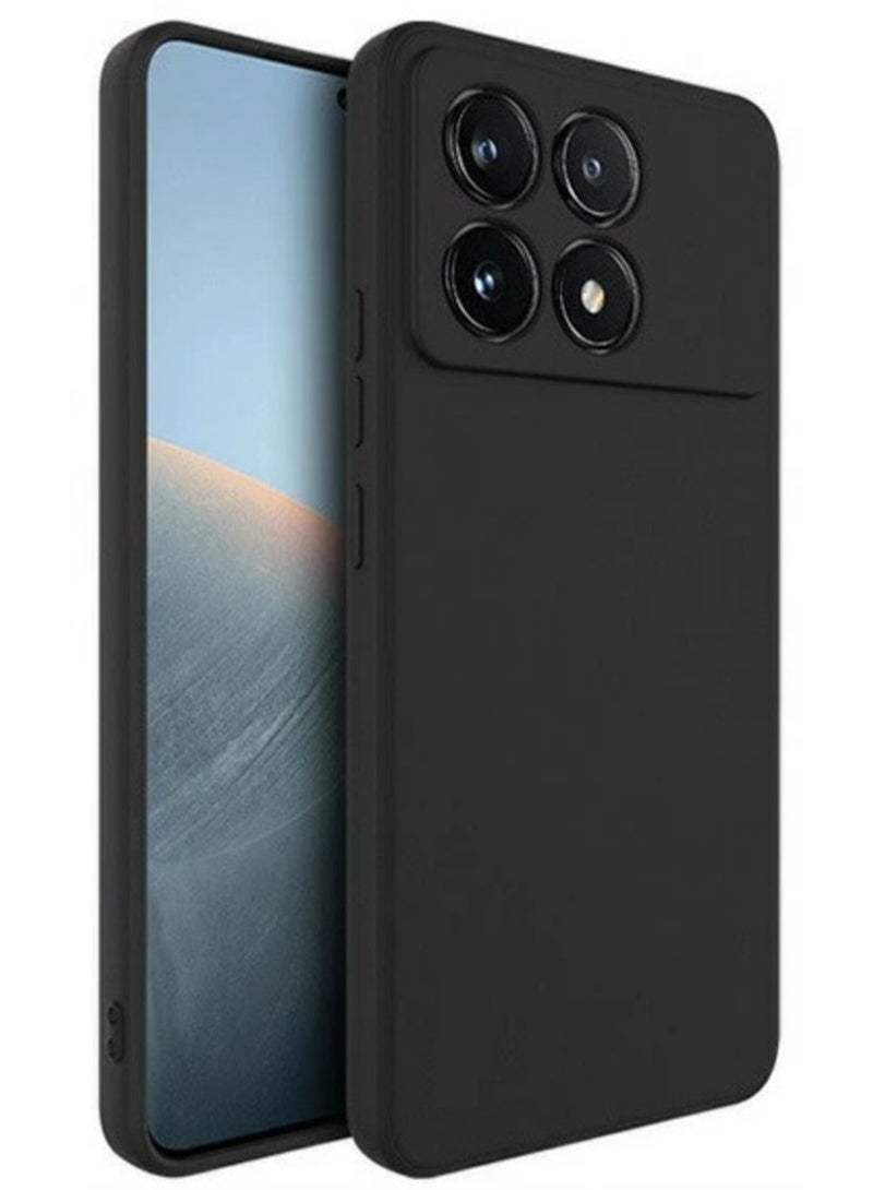 حافظة لهاتف Xiaomi Poco X6 Pro/Redmi K70E غطاء أسود رفيع بلمسة نهائية غير لامعة حافظة واقية ناعمة ومرنة من مادة TPU مع حماية للكاميرا لهاتف POCO X6 Pro 5G / Redmi K70E - Image 1