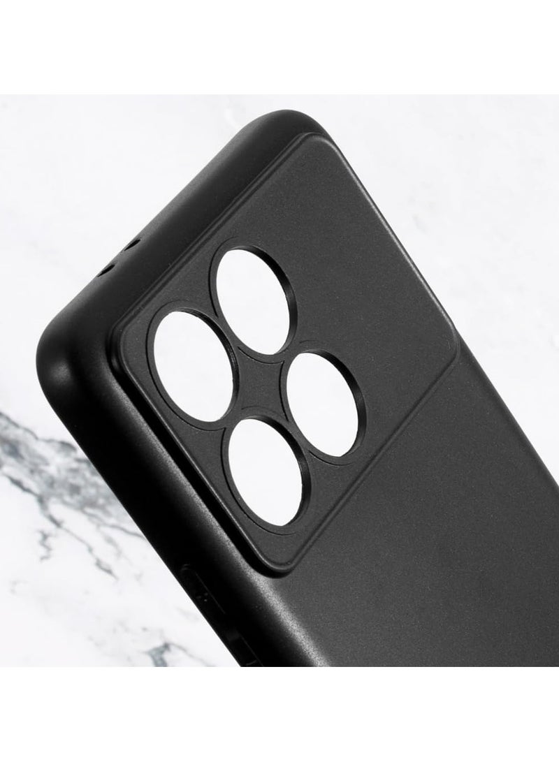 حافظة لهاتف Xiaomi Poco X6 Pro/Redmi K70E غطاء أسود رفيع بلمسة نهائية غير لامعة حافظة واقية ناعمة ومرنة من مادة TPU مع حماية للكاميرا لهاتف POCO X6 Pro 5G / Redmi K70E - Image 4
