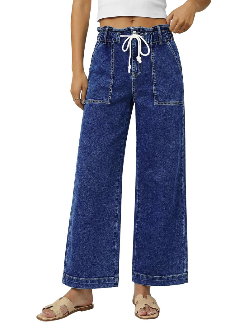 luvamia Western Outfit for Women Jeans Stretchy Dark Denim Jeans Women Reef Blue Size X-Large Fits US 16-18 - Image 1