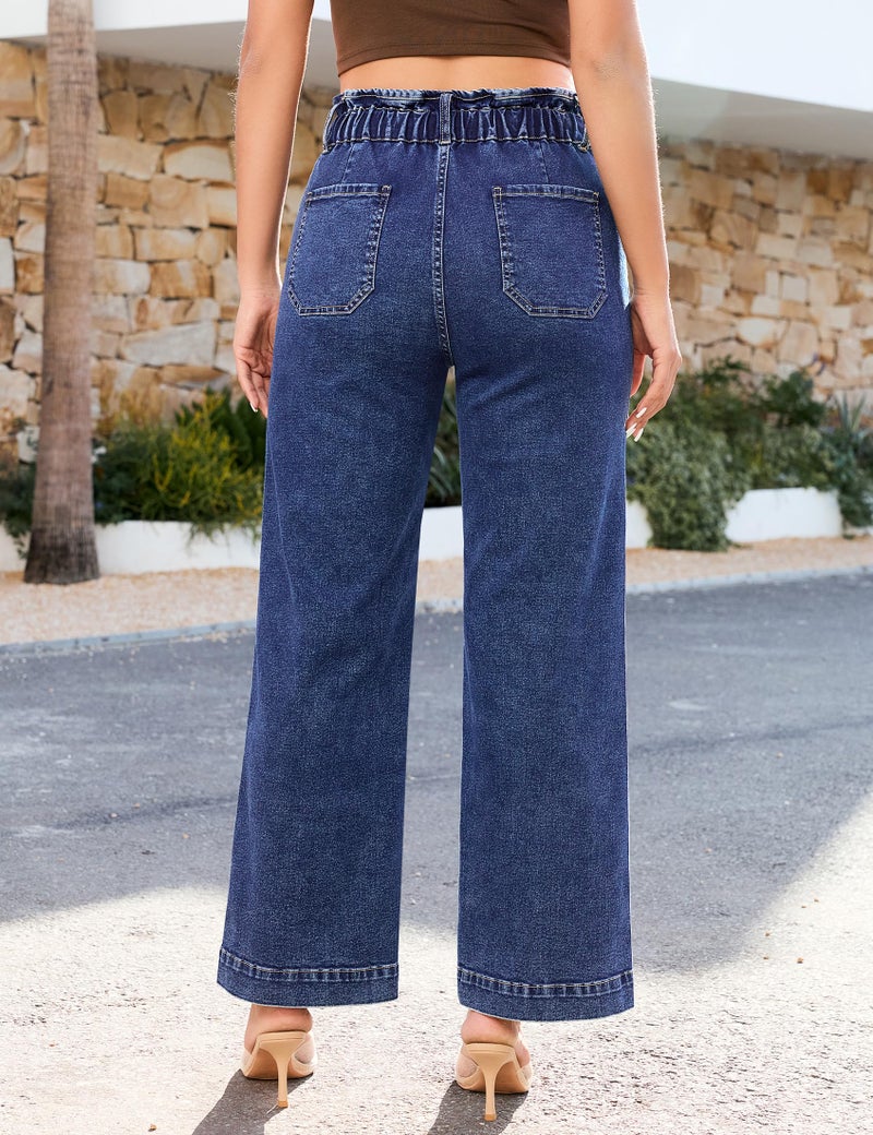 luvamia Western Outfit for Women Jeans Stretchy Dark Denim Jeans Women Reef Blue Size X-Large Fits US 16-18 - Image 2