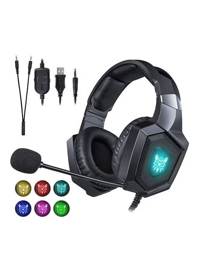 onikuma K8 Wired Stereo Gaming Headphones with Mic – Over-Ear Noise-Isolating Headset for PS4, PS5, Xbox One, Xbox Series X/S, Nintendo Switch, PC & Laptop | Deep Bass, Clear Sound, Adjustable Microphone, Comfortable Fit for Long Gaming Sessions - Image 1