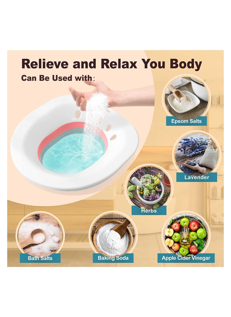 RATSAW Sitz Bath for Over Postpartum Care Perineal Bath for Hemorrhoidal Relief  - Image 5