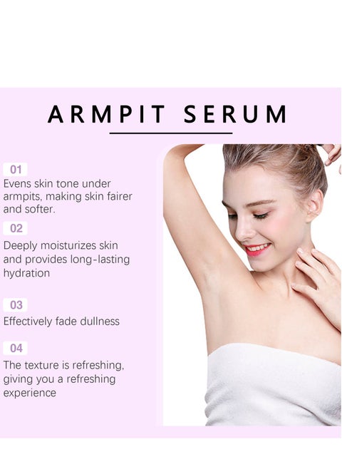OUHOE Armpit Whitening Serum ,72h Of Dry Underarms , with Glutathione  Niacinamide ,Brightening Booster Cream, Dark Spot Cream,Underarm Cream Body  Private Parts Knees Elbows Inner Thigh 10ml | Best Price KSA |