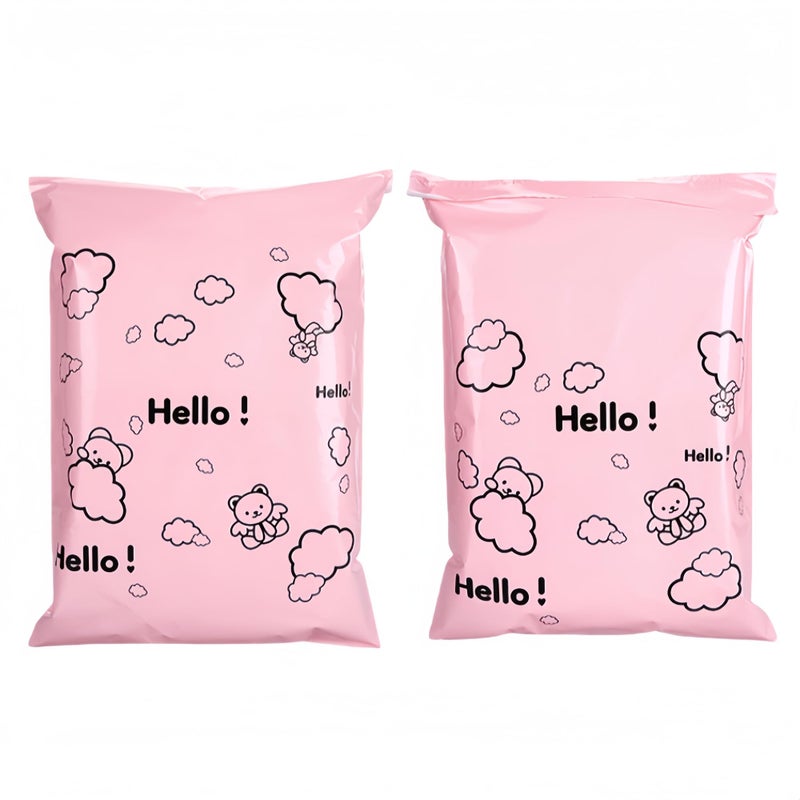 PABCK 50 Pcs Small Poly Mailers Self Adhesive Shipping Envelope Mailer for Small Business Express Shipping Trash Bag Self Seal Pink Plastic Poly Mailing Bag for Gifts Packaging 5.9x7.87+1.97 inch - Image 2