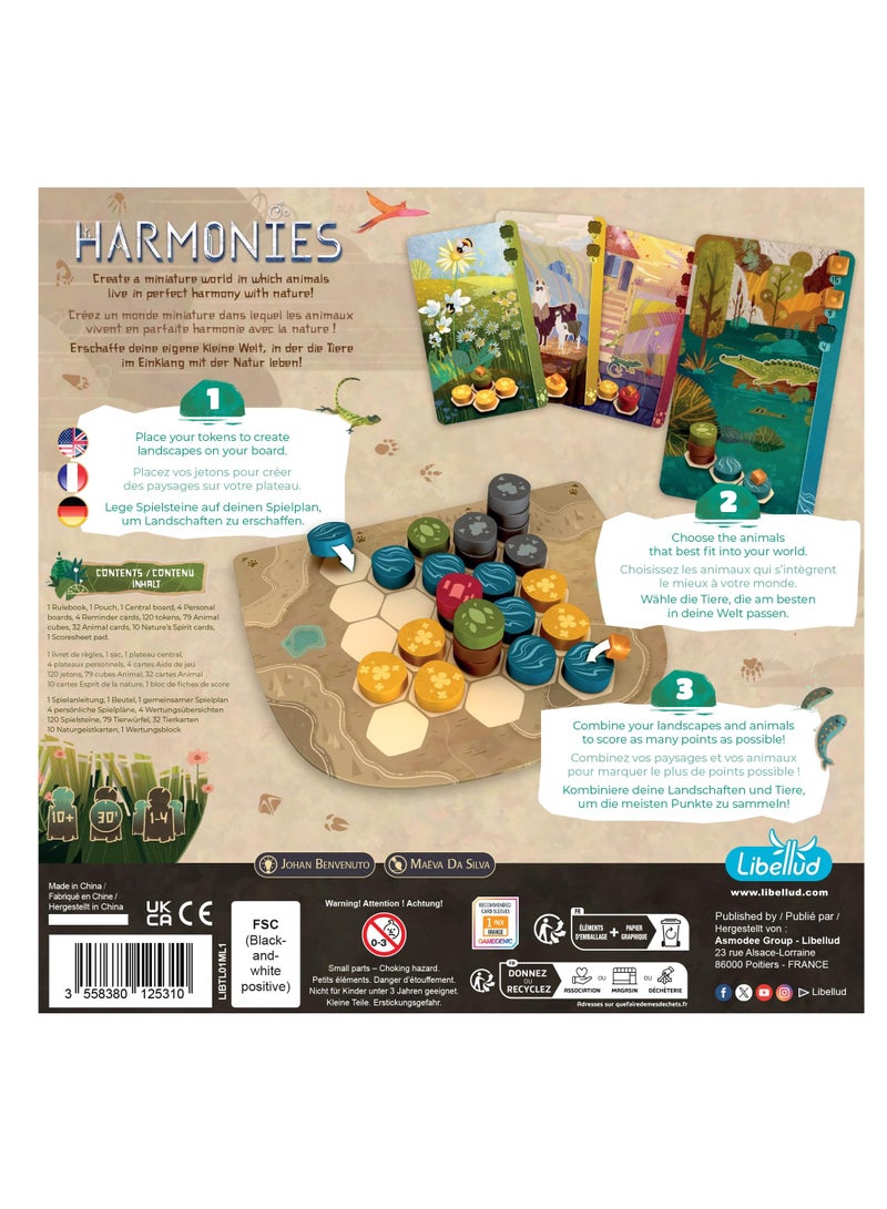 NIBEMINENT Harmonies Board Game - Create Oneiric Landscapes! Strategic & Poetic Gameplay, Fun Family Game for Kids & Adults, Ages 10+, 1-4 Players, 30 Min Playtime  - Image 3