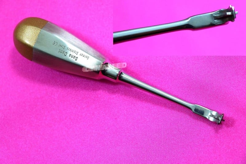 CYNAMED German Stainless Dental Crown Remover Spreader -Offset Crown Splitter Remover Elevator Handle Dental - Image 3