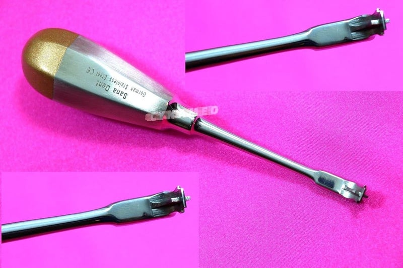 CYNAMED German Stainless Dental Crown Remover Spreader -Offset Crown Splitter Remover Elevator Handle Dental - Image 1