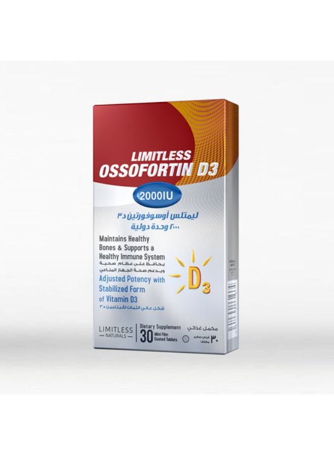 LIMITLESS 30 Coated Tablets Ossofortin (2000 IU) - Image 1
