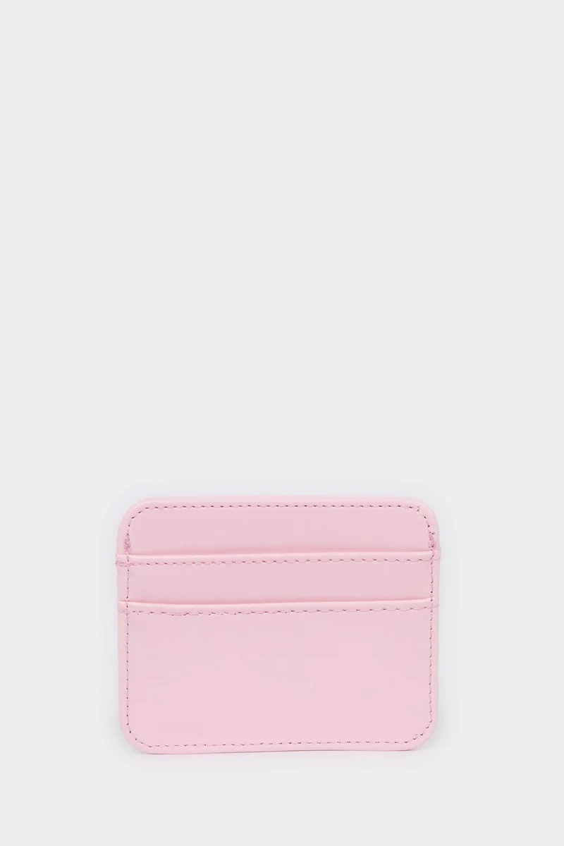 Woman Faux Leather Business Card Wallet