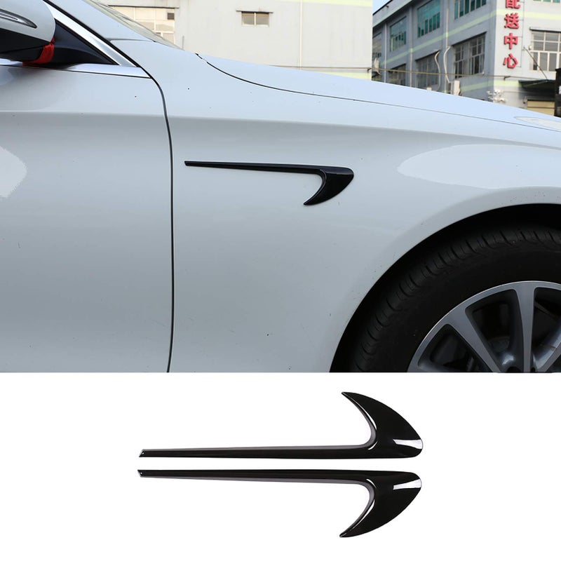 LLKUANG AMG Style Side Air Vent Fender Trim for Mercedes Benz C E GLC Class W205 W213 X253 Glossy Black