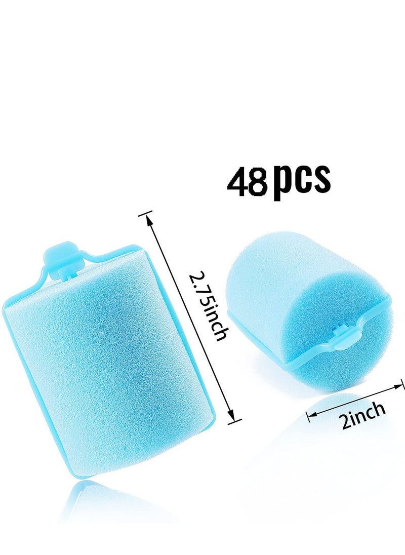 Y&D Foam Sponge Hair Rollers 48 Pieces, Soft Sleeping Curler Flexible Styling Curlers Hairdressing for Women Creating Curls 0.79" ( Random)  - Image 5