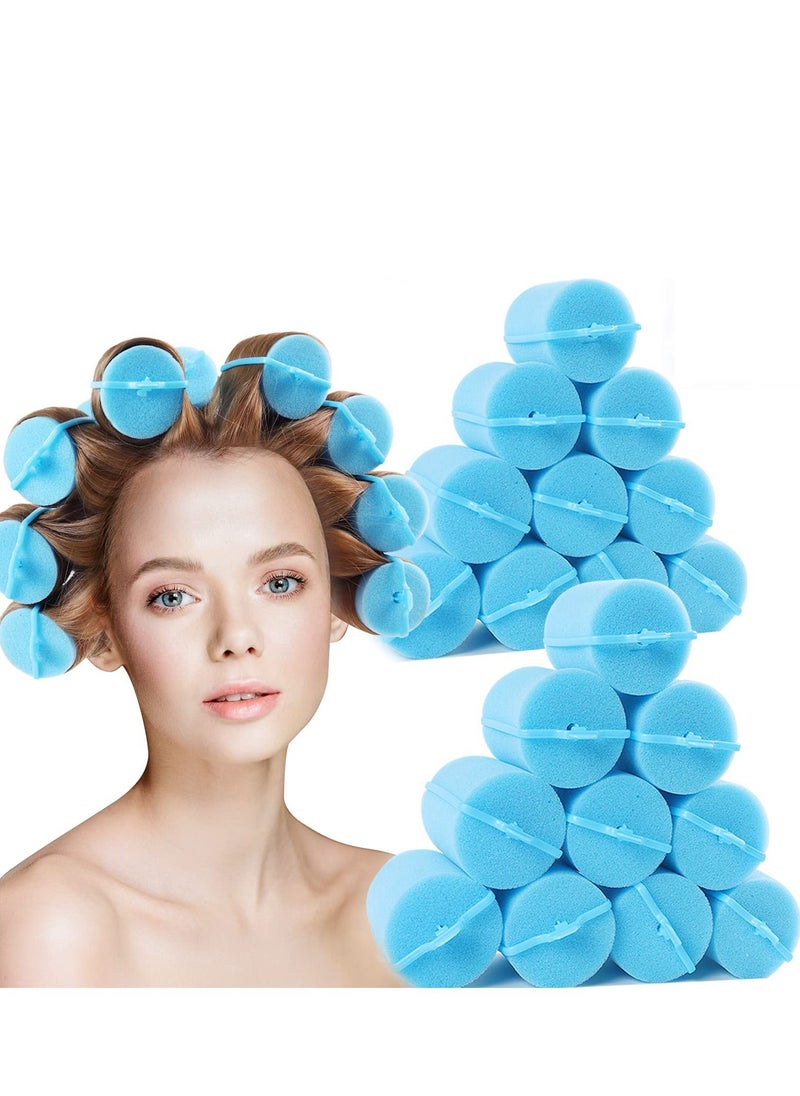 Y&D Foam Sponge Hair Rollers 48 Pieces, Soft Sleeping Curler Flexible Styling Curlers Hairdressing for Women Creating Curls 0.79" ( Random)  - Image 1