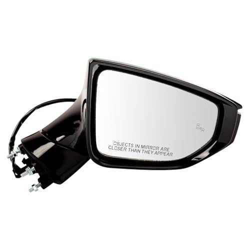 TRQ Passenger Side Power Heated Mirror Smooth Black Without Memory Compatible with 2021-2023 Lexus IS300 IS350 2022-2023 IS500 LX1321184 - Image 1