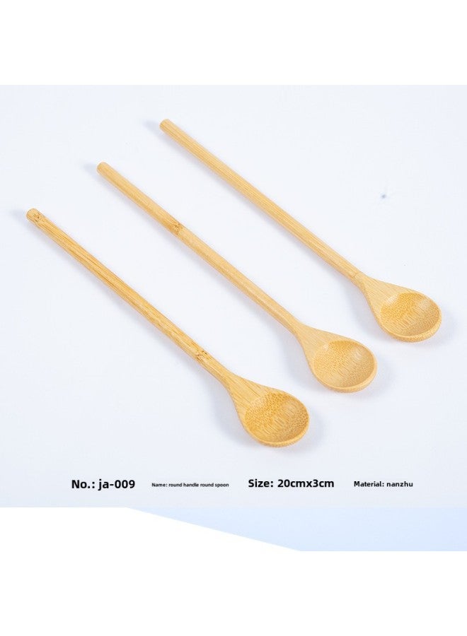 Gift Box Special Bamboo Spoon Kidsren's Small Bamboo Spoon Coffee Stirring Spoon Bamboo Spoon Spoon Can Be Printed-Specifications:JA-009  - Image 1