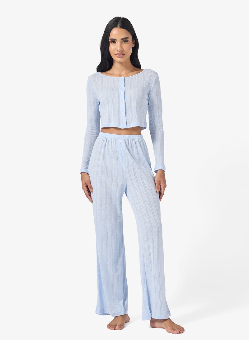 جينجر طقم بيجامة وبلوزة بنقوش دانتيل - Image 5