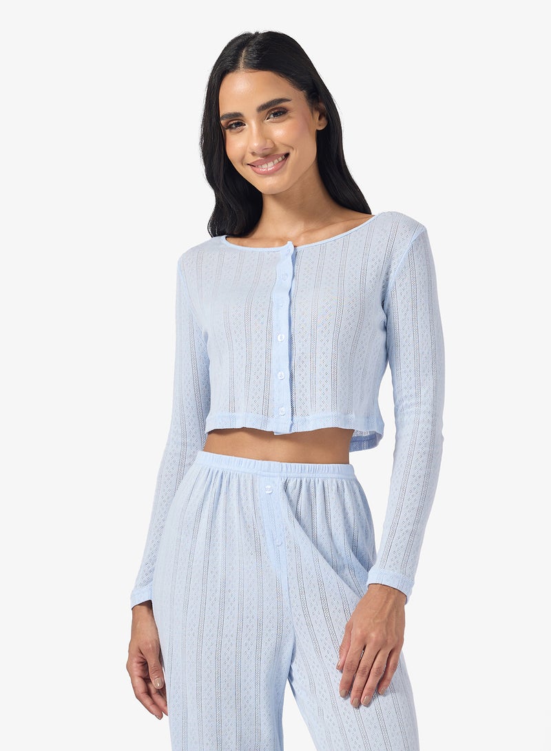 جينجر طقم بيجامة وبلوزة بنقوش دانتيل - Image 3